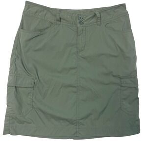 Patagonia Solimar Skirt Womens 4 Green Khaki Cargo Pockets Stretch‎ Hiking 58686